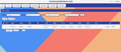 java vue计算机毕设超市食品安全信息管理系统的设计与实现